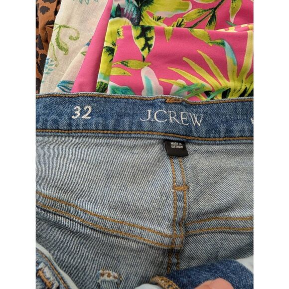 J. Crew High-rise A-line‎ denim short in ancient laurel wash women's 32 preppy - Picture 7 of 10